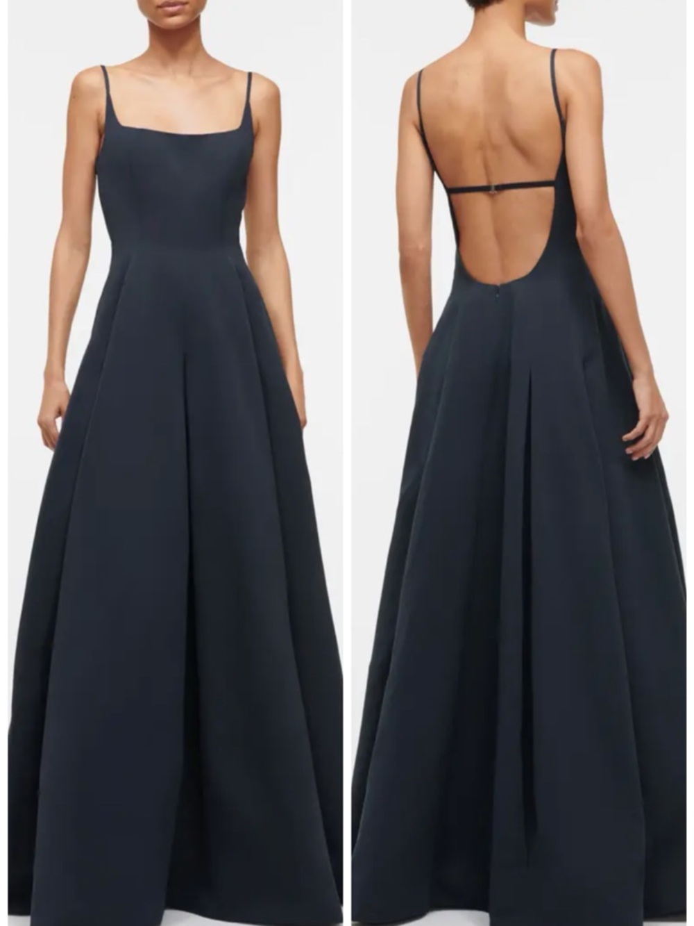 STAUD Joli Navy Maxi Gown Dress SZ US 10 - Picture 2 of 8
